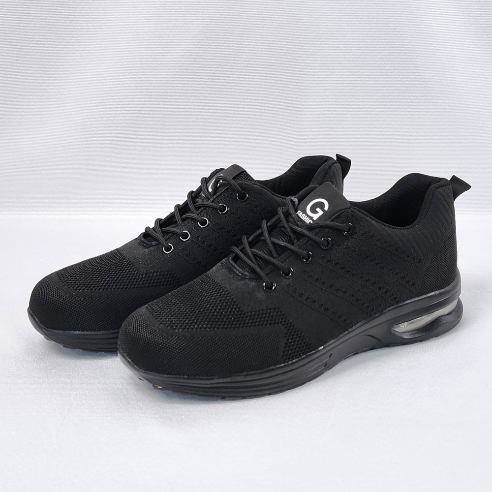 G Fashion Steel Toe Sneakers Mens EU‎ 48 US 13 Black Lace Up Walking Shoes
